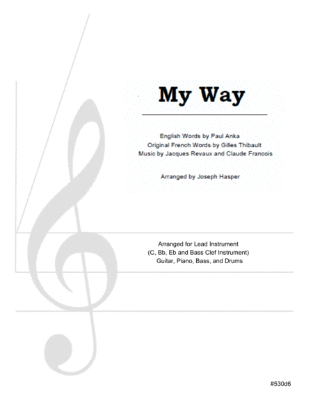 Free Sheet Music My Way Basic Jazz Combo