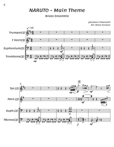 Free Sheet Music Naruto Main Theme