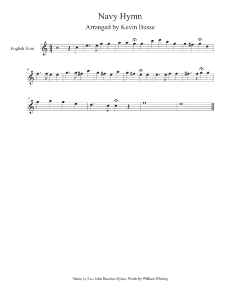 Free Sheet Music Navy Hymn English Horn