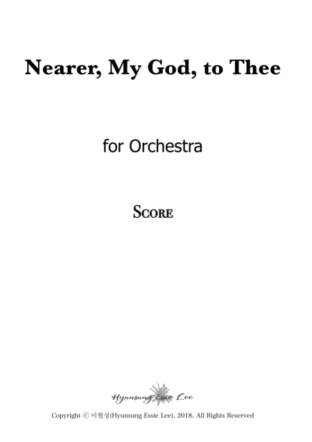 Nearer My God To Thee Violin Solo With Chamber Orchestra Ensemble Sheet Music