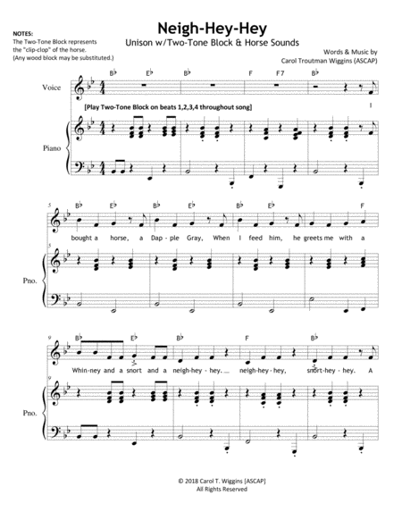 Neigh Hey Hey Sheet Music