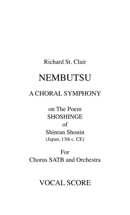 Free Sheet Music Nembutsu A Choral Symphony Vocal Score And Parts