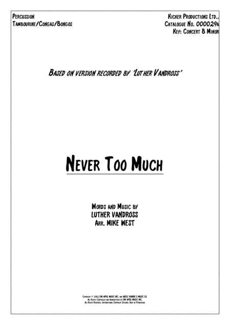 Free Sheet Music Never Too Much Percussion