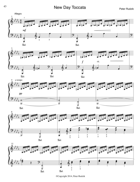 Free Sheet Music New Day Toccata