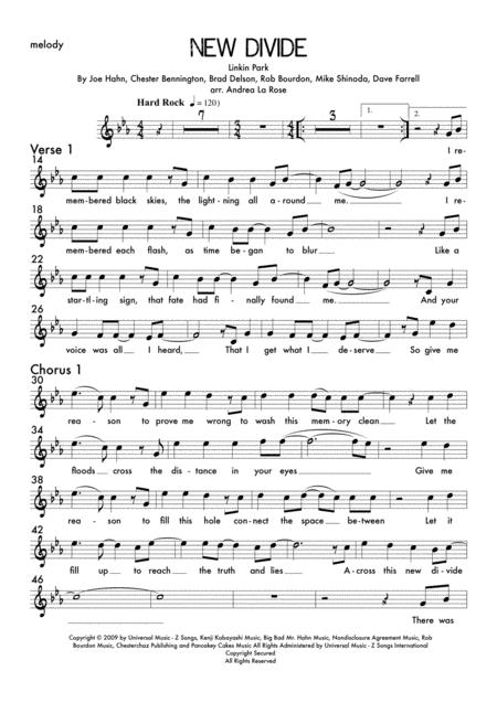 Free Sheet Music New Divide Lead Sheet Piano Accompaniment F Instruments