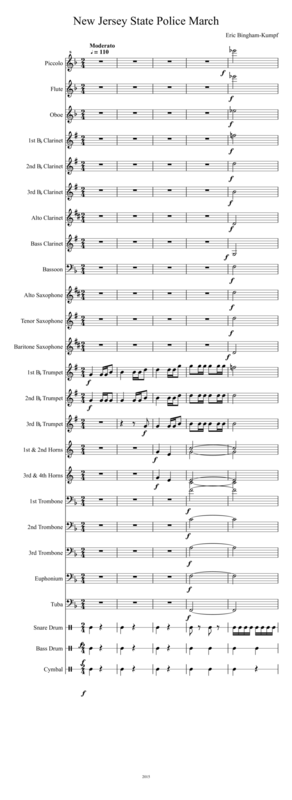 New Jersey State Police March Sheet Music