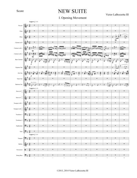 New Suite Score Sheet Music