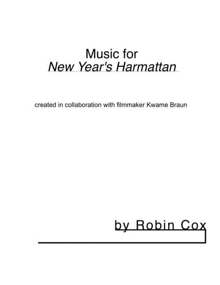 New Years Harmattan Sheet Music