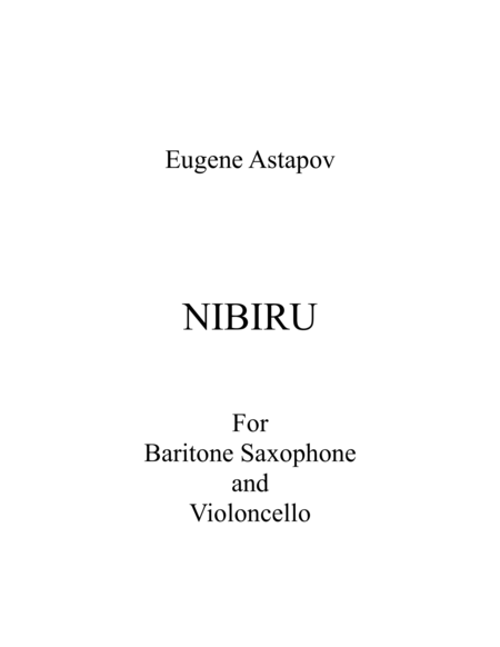 Free Sheet Music Nibiru For Violoncello And Baritone Saxophone