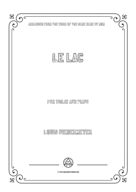 Free Sheet Music Niedermeyer Le Lac In G Major For Violin And Piano