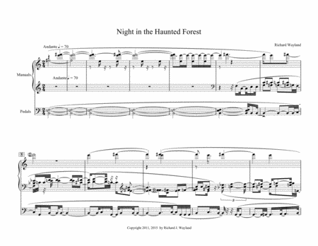 Free Sheet Music Night In The Hanted Forest