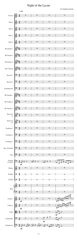 Free Sheet Music Night Of The Lycan