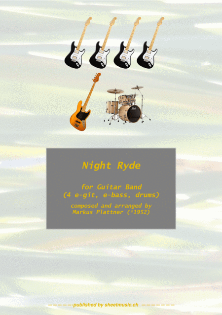 Free Sheet Music Night Ryde For Guitar Band