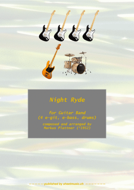 Night Ryde For Guitar Band Sheet Music