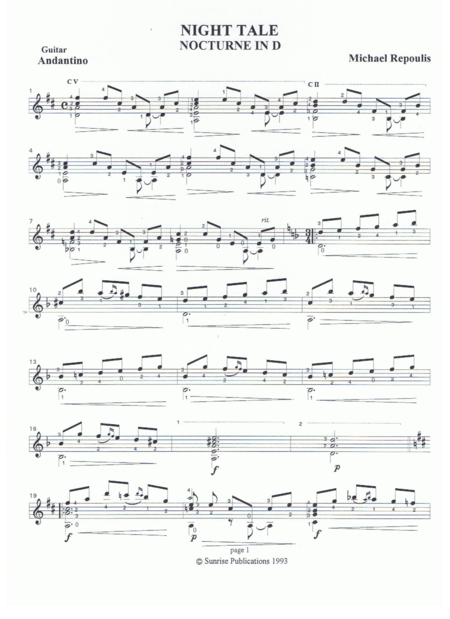 Free Sheet Music Night Tale Nocturne