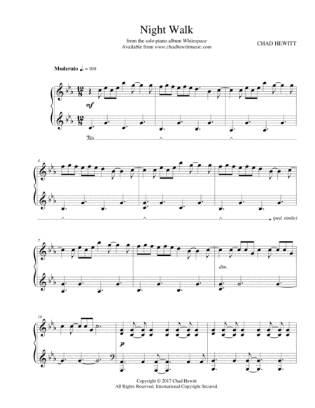 Night Walk Sheet Music