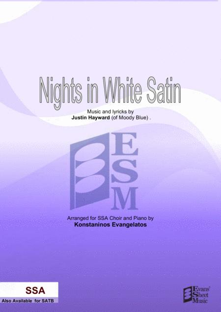 Free Sheet Music Nights In White Satin Ssa Piano