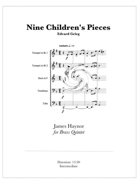 Nine Childrens Pieces For Brass Quintet Sheet Music