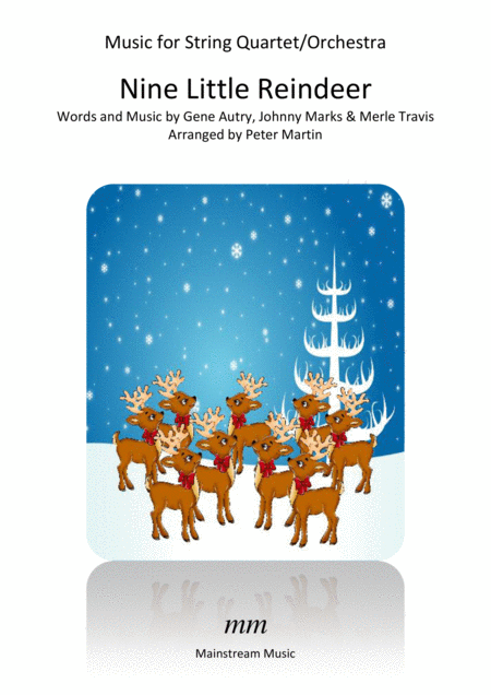 Nine Little Reindeer String Quartet Orchestra Sheet Music