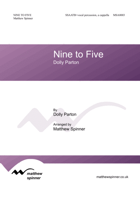 Free Sheet Music Nine To Five Dolly Parton Satb A Cappella