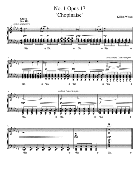 Free Sheet Music No 1 Opus 17 Chopinaise