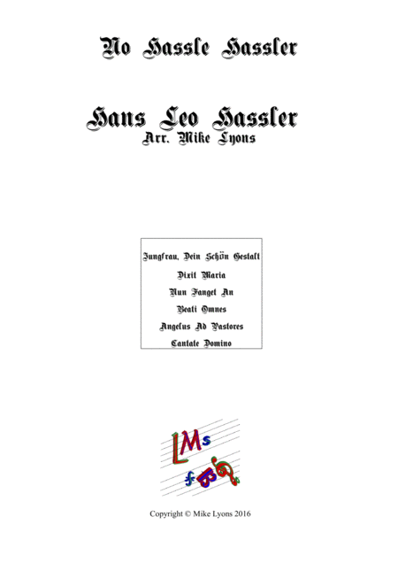 Free Sheet Music No Hassle Hassler Brass Quartet