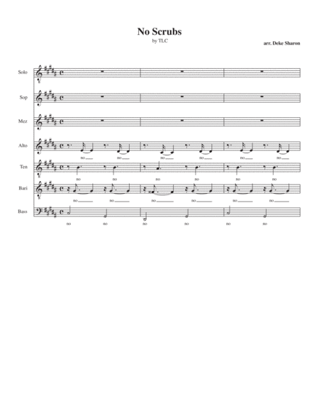 Free Sheet Music No Scrubs