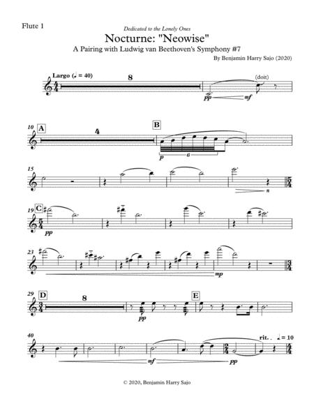 Free Sheet Music Nocturne Neowise A Pairing With Beethoven Symphony 7 Extracted Parts