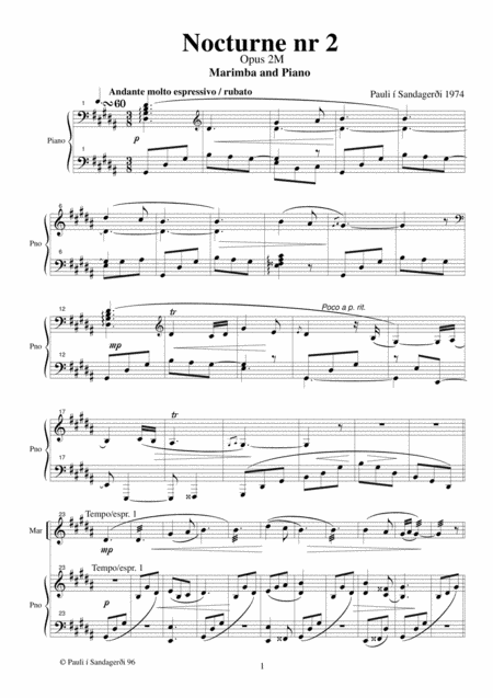 Free Sheet Music Nocturne Nr 2