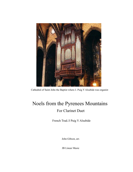 Free Sheet Music Noels From The Pyrenees Mountains Clarinet Duet