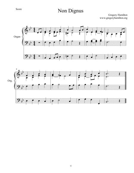 Free Sheet Music Non Dignus O Lord I Am Not Worthy Alternate Harmonization