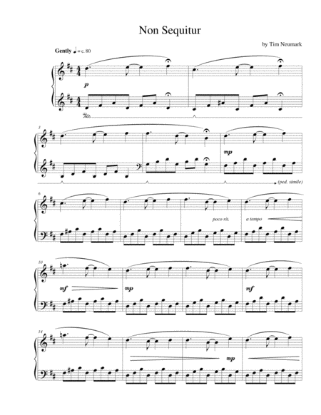 Free Sheet Music Non Sequitur