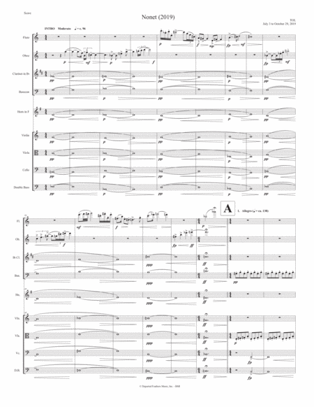 Free Sheet Music Nonet 2019 For Chamber Ensemble