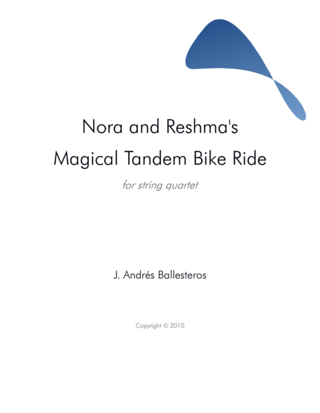 Free Sheet Music Nora And Reshmas Magical Tandem Bike Ride Score