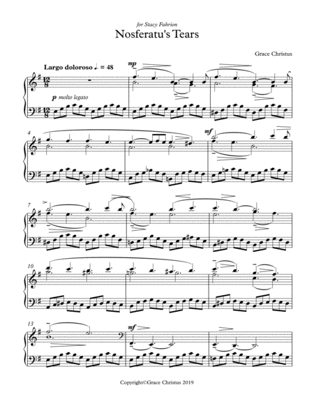 Nosferatus Tears Sheet Music