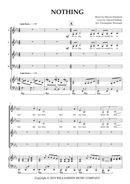 Free Sheet Music Nothing Arr Christopher Wormald