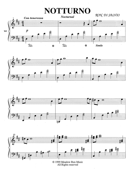 Free Sheet Music Notturno Nocturnal