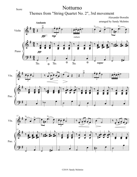 Free Sheet Music Notturno