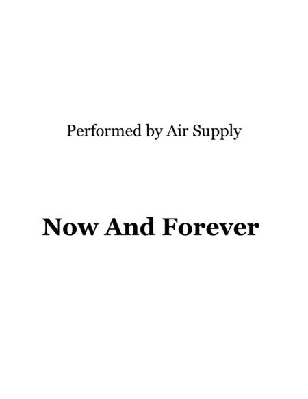 Free Sheet Music Now And Forever Performed By Air Supply