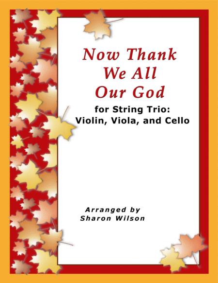 Now Thank We All Our God For String Trio Violin Viola And Cello Sheet Music