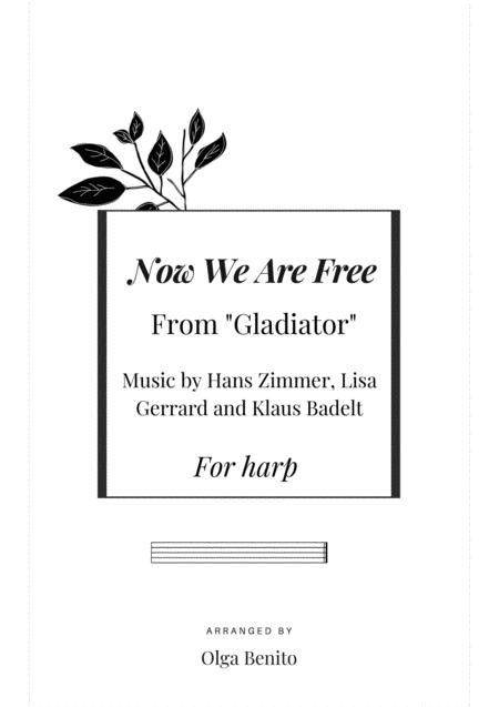 Free Sheet Music Now We Are Free Harp