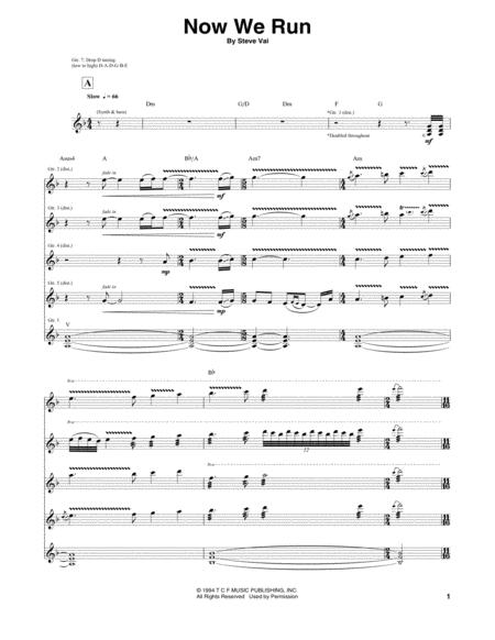 Now We Run Sheet Music