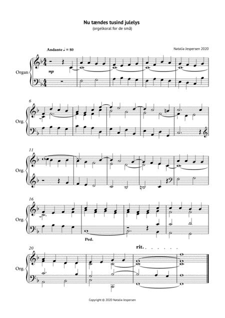 Free Sheet Music Nu Teandes Tusind Julelys