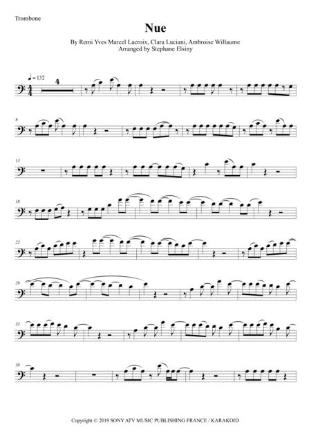 Free Sheet Music Nue Clara Luciani Karaok For Trombone