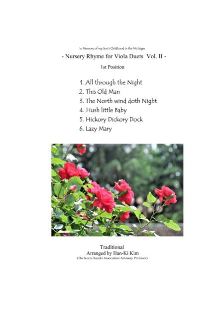 Free Sheet Music Nursery Rhyme For Viola Duet Vol Ii
