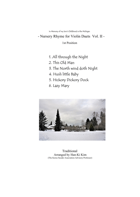 Free Sheet Music Nursery Rhyme For Violin Duet Vol Ii