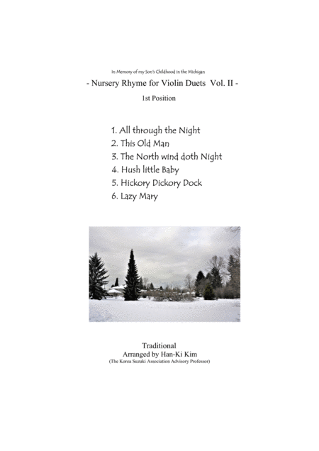 Nursery Rhyme For Violin Duet Vol Ii Sheet Music