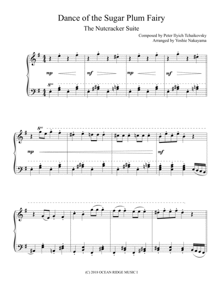 Free Sheet Music Nutcracker Dance Of The Sugar Plum Fairy