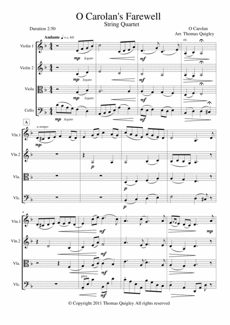 O Carolans Farewell Sheet Music