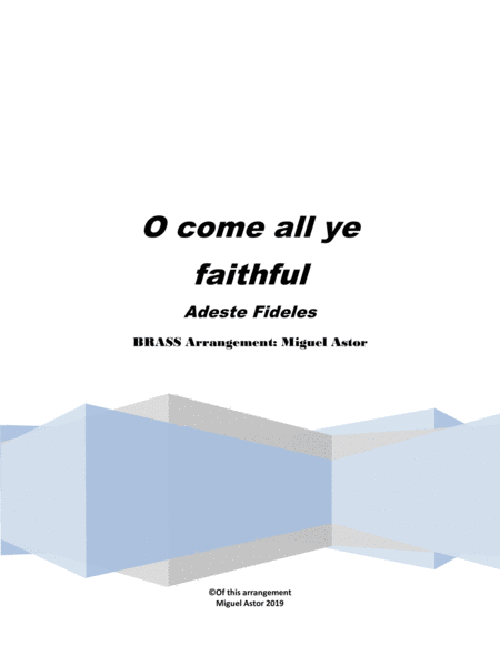 O Come All Ye Faithful Brass Edition Sheet Music